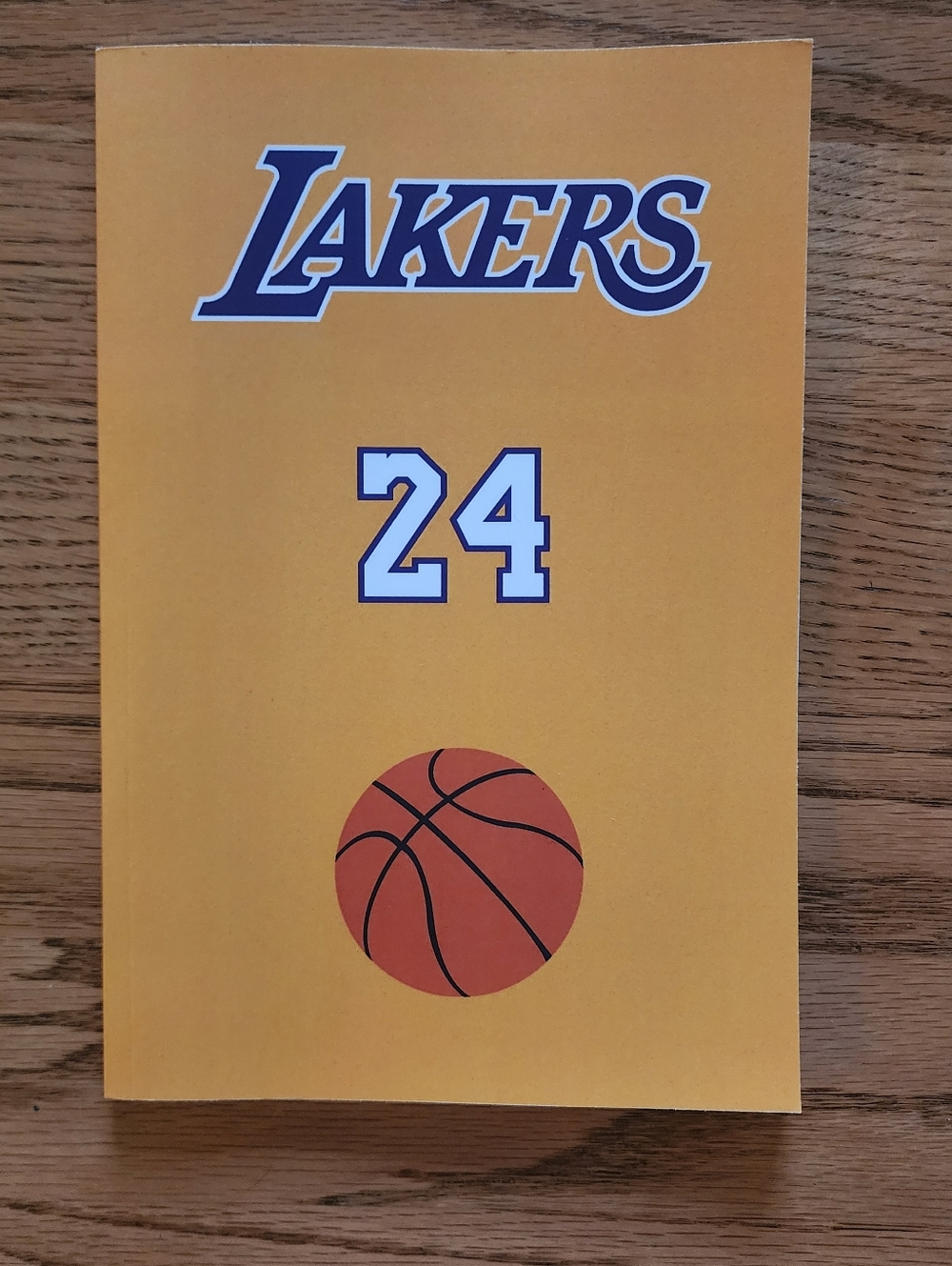 NWOT NBA Lakers #24 Basketball Lined Paperback 9x6 Notebook Journal